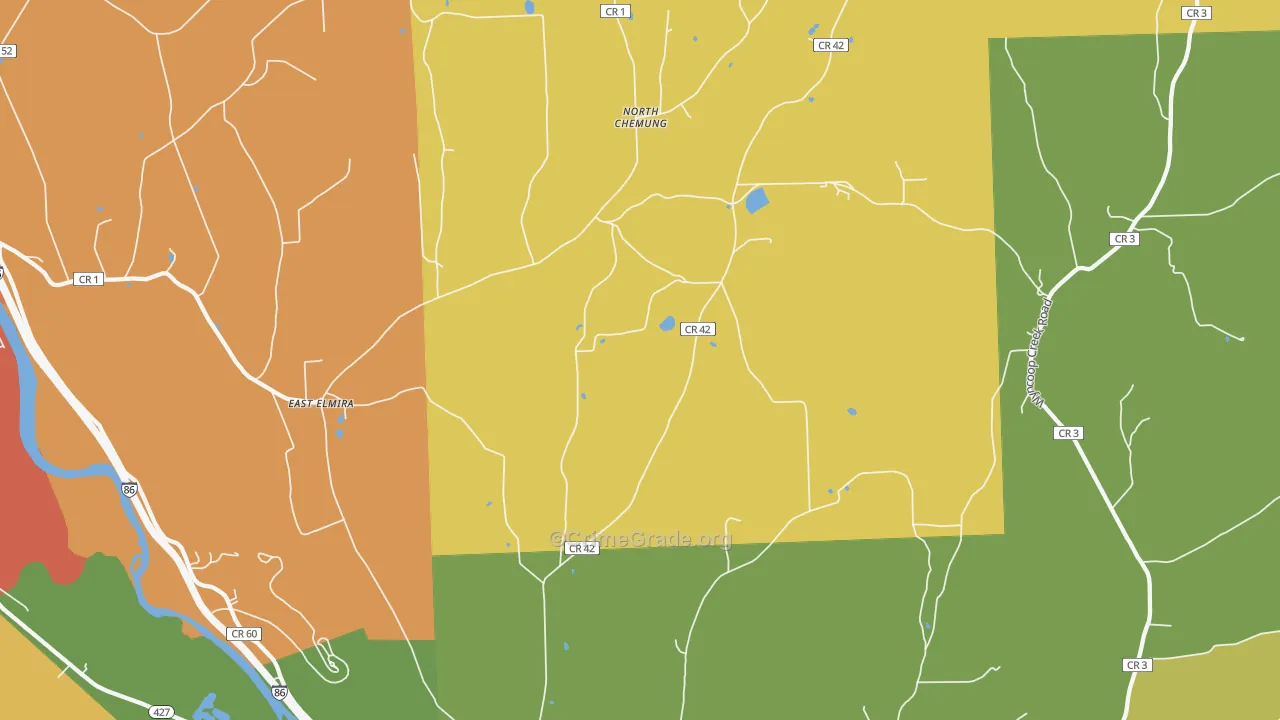 Lowman, NY Map of Burglary Rates
