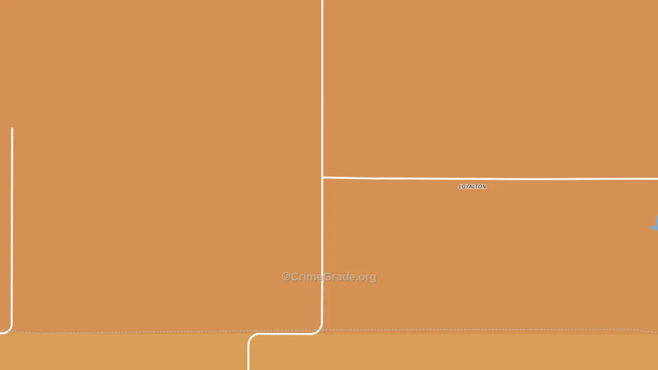 Loyalton, SD Map of Burglary Rates