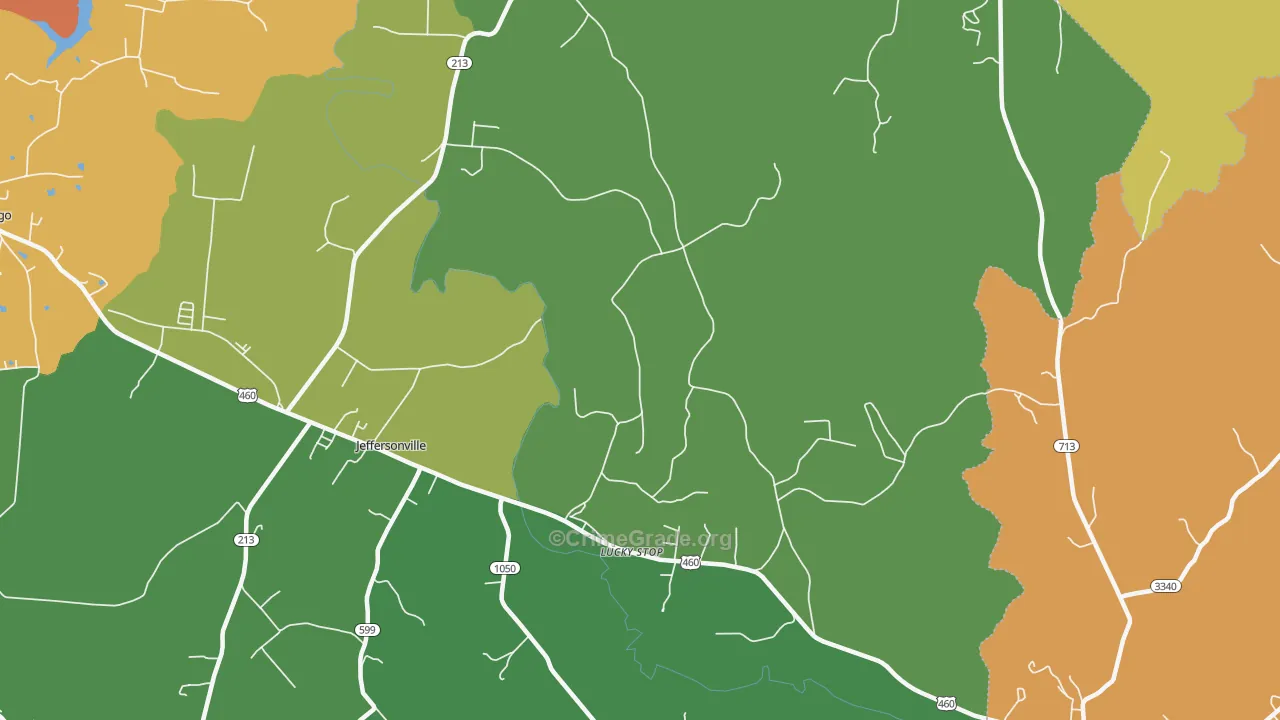 Lucky Stop, KY Map of Burglary Rates