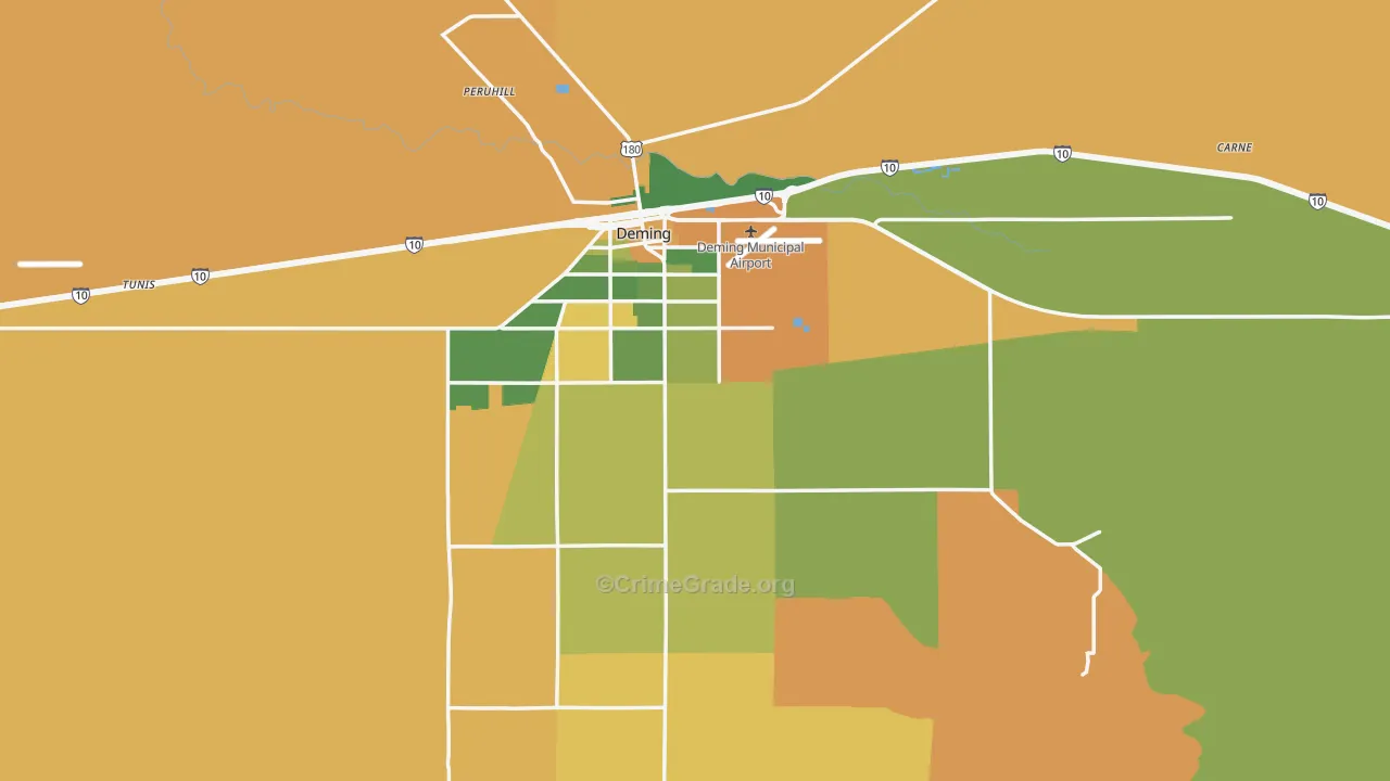 Luna County, NM Map of Burglary Rates