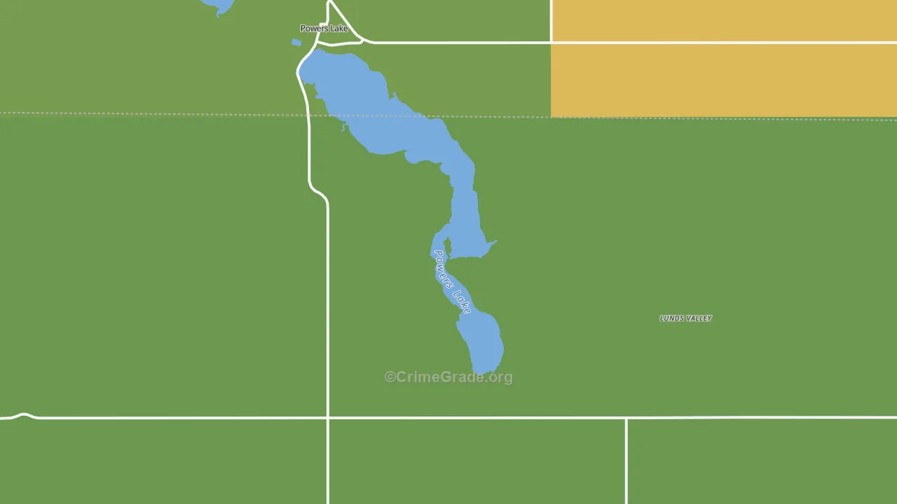 Lunds Valley, ND Map of Burglary Rates