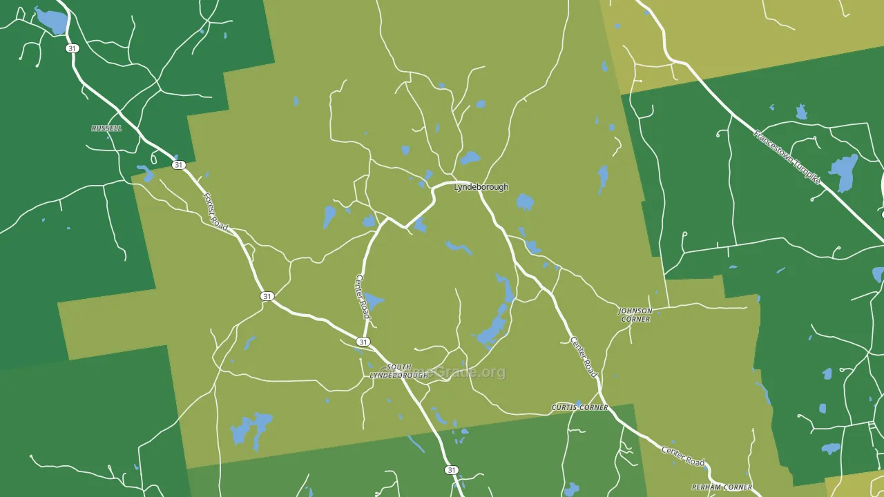 Lyndeborough, NH Map of Burglary Rates