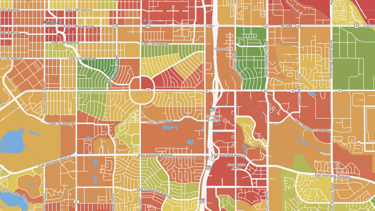 Lynn Knoll, Aurora, CO Map of Burglary Rates