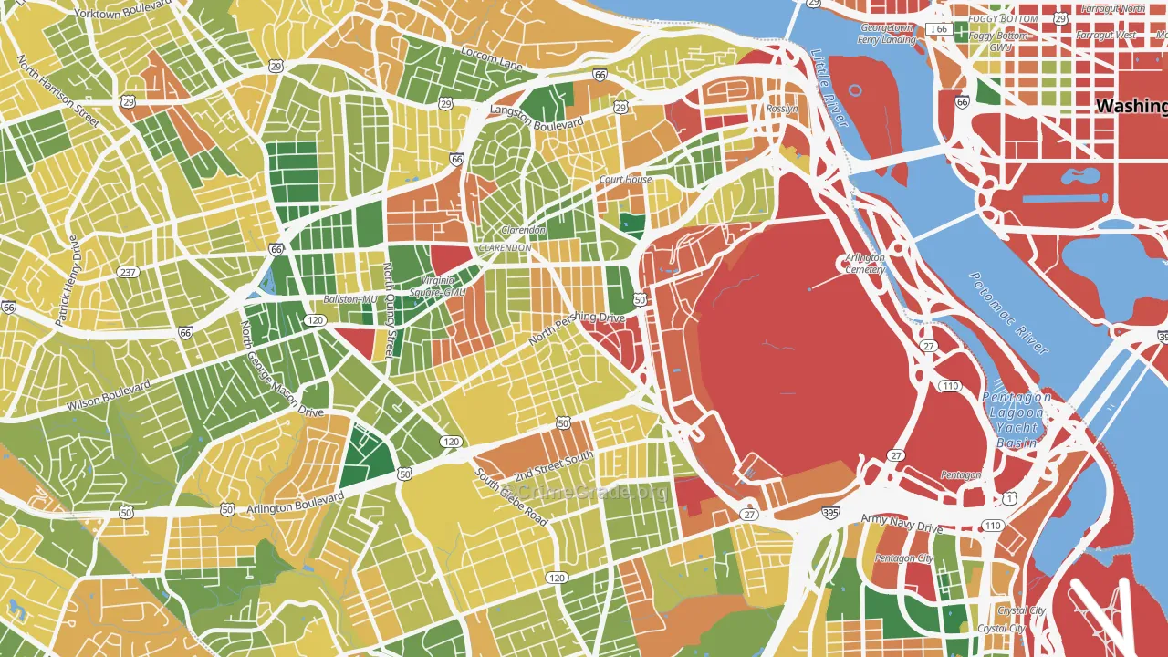 Lyon Park, Arlington, VA Map of Burglary Rates