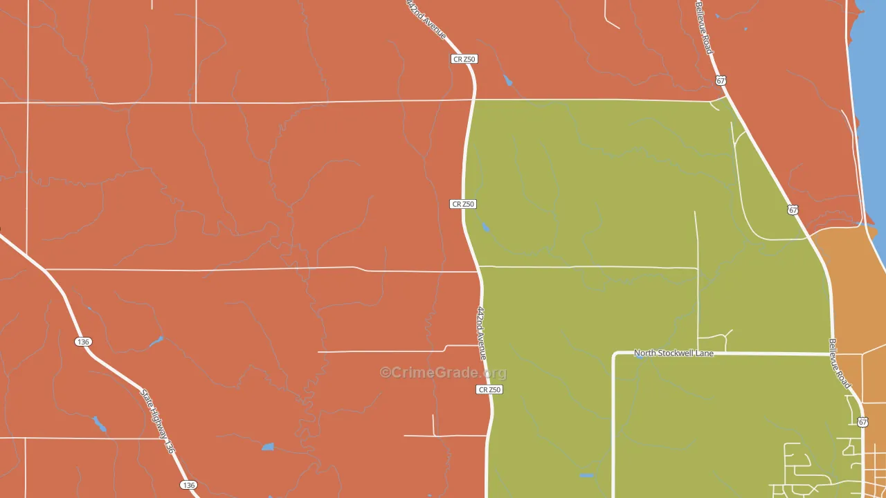 Lyons, IA Map of Burglary Rates