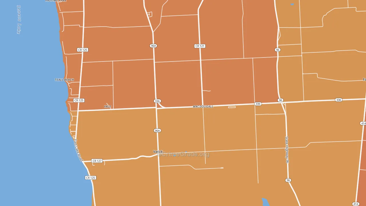 MacDougall, NY Map of Burglary Rates