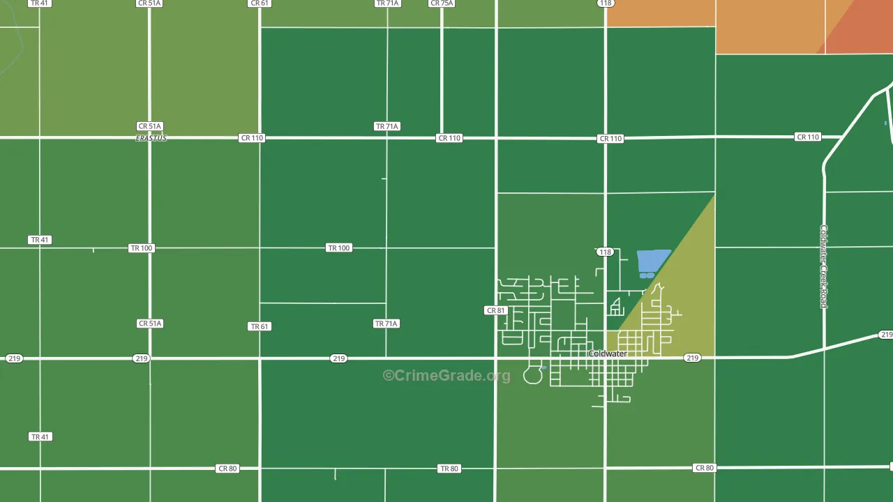Macedon, OH Map of Burglary Rates