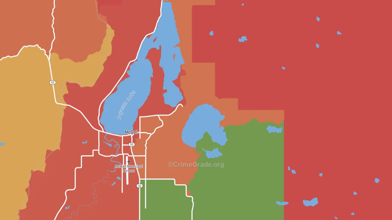 Mackay Bar, ID Map of Burglary Rates