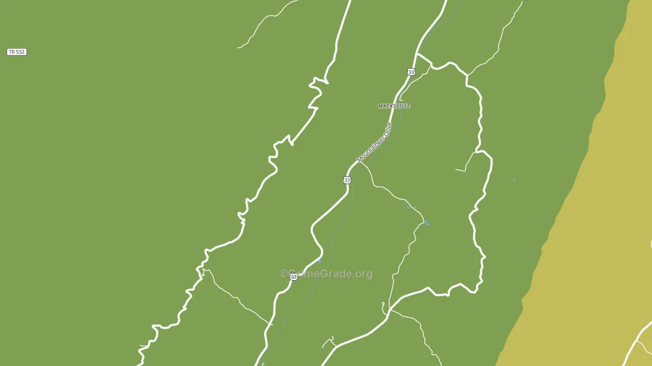 Macksville, WV Map of Burglary Rates