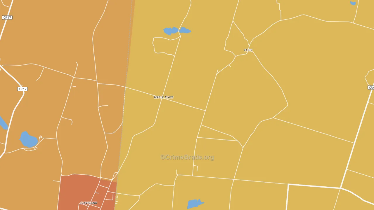 Madison Center, NY Map of Burglary Rates