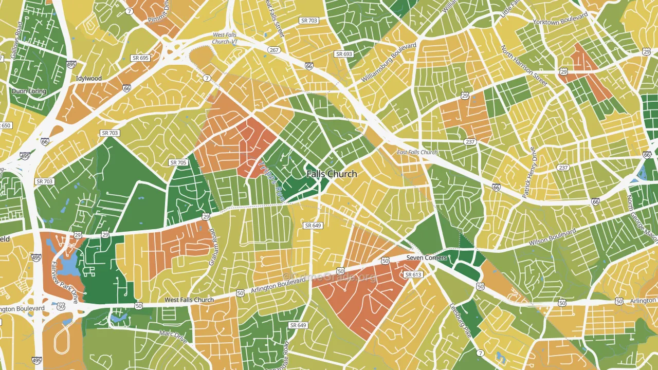 Madison Condominium, Falls Church, VA Map of Burglary Rates