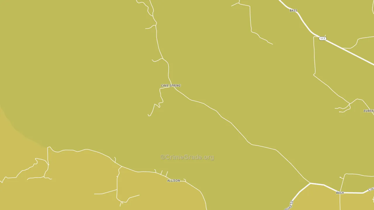 Madison Crossroads, AL Map of Burglary Rates