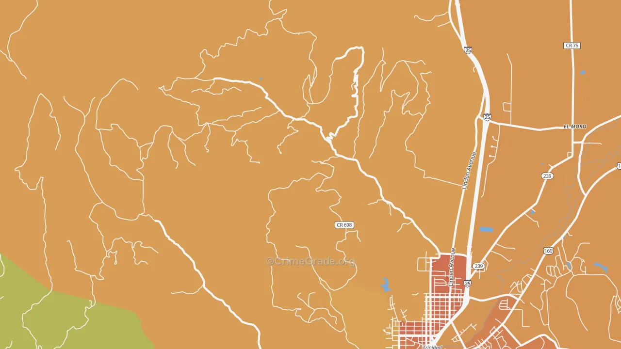 Madrid, CO Map of Burglary Rates