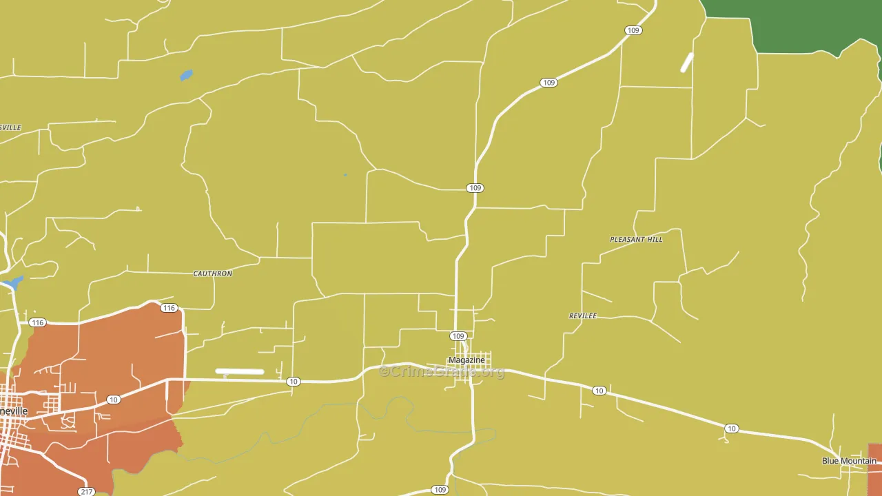 Magazine, AR Map of Burglary Rates