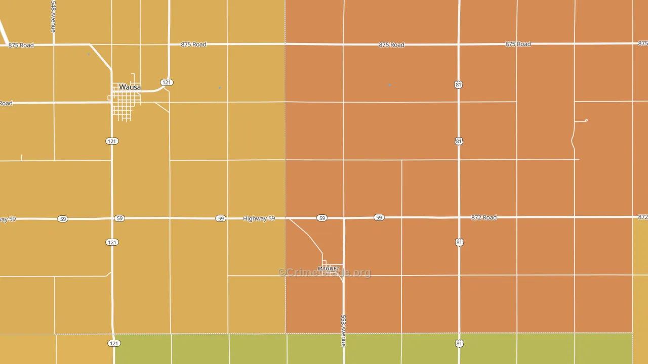 Magnet, NE Map of Burglary Rates