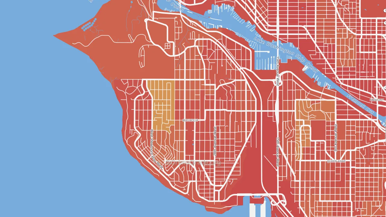 Magnolia, Seattle, WA Map of Burglary Rates