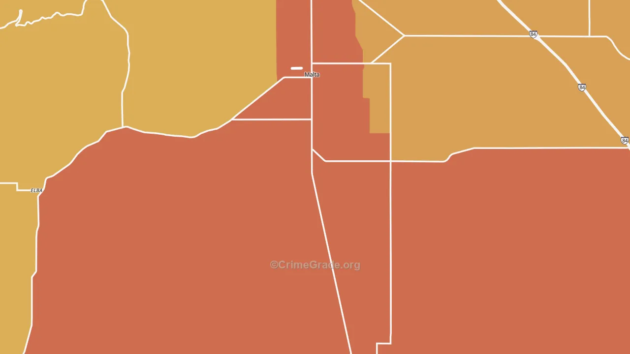 Malta, ID Map of Burglary Rates