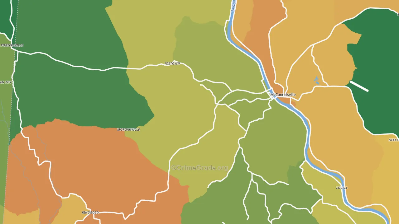 Malta, OH Map of Burglary Rates