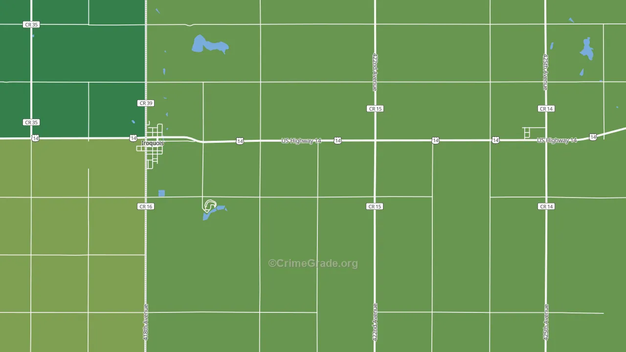 Manchester, SD Map of Burglary Rates