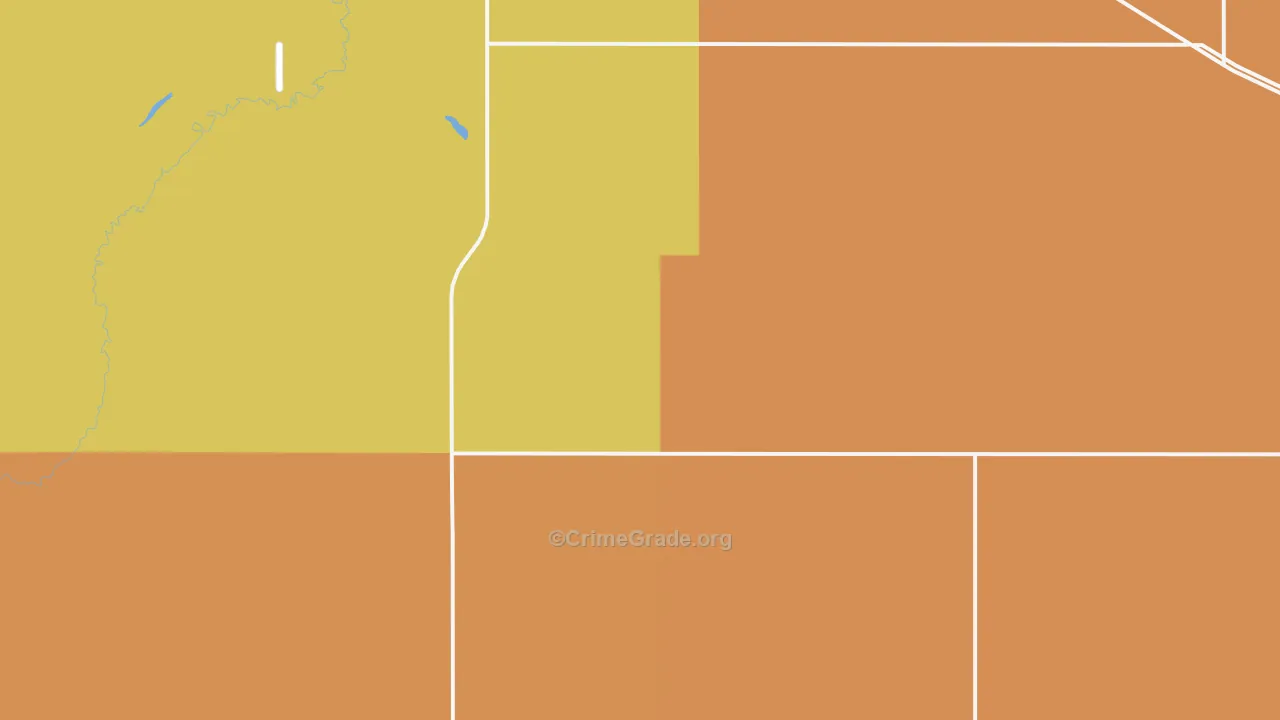 Manfred, ND Map of Burglary Rates
