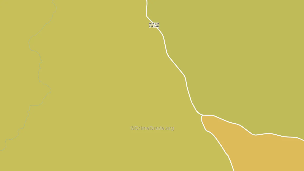Mangas Springs, NM Map of Burglary Rates
