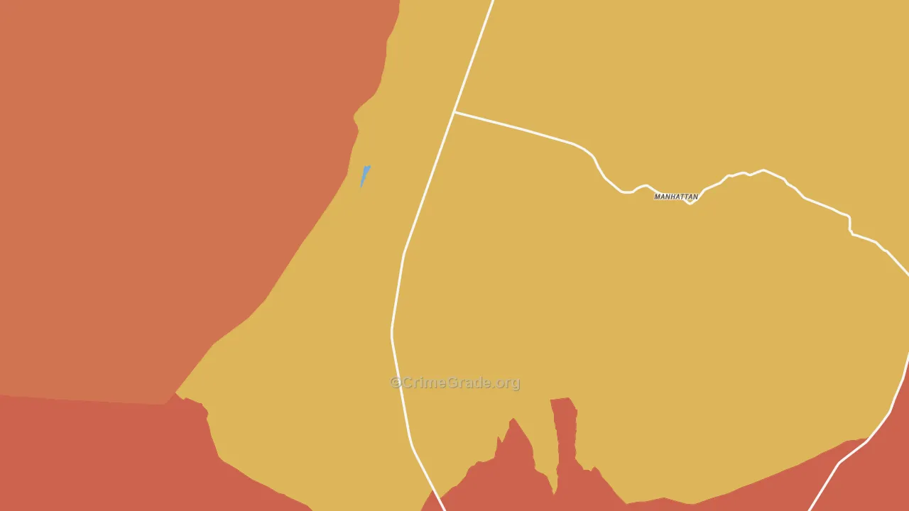 Manhattan, NV Map of Burglary Rates