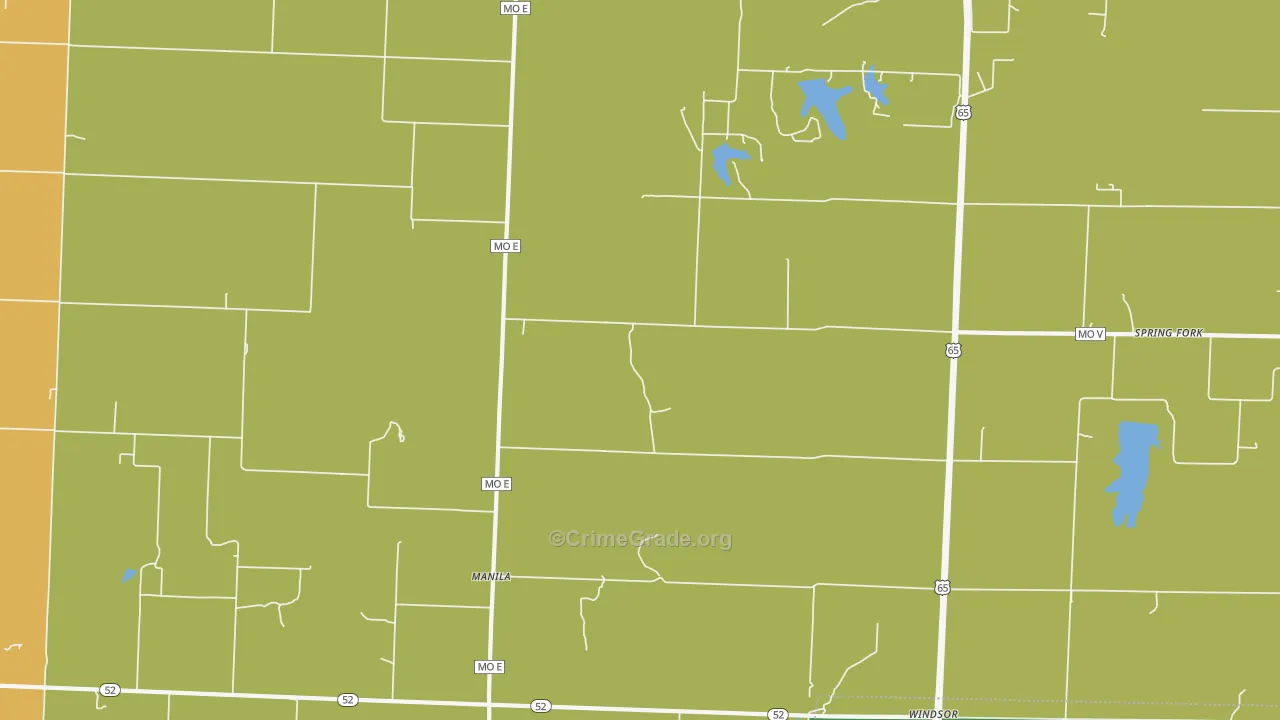 Manila, MO Map of Burglary Rates