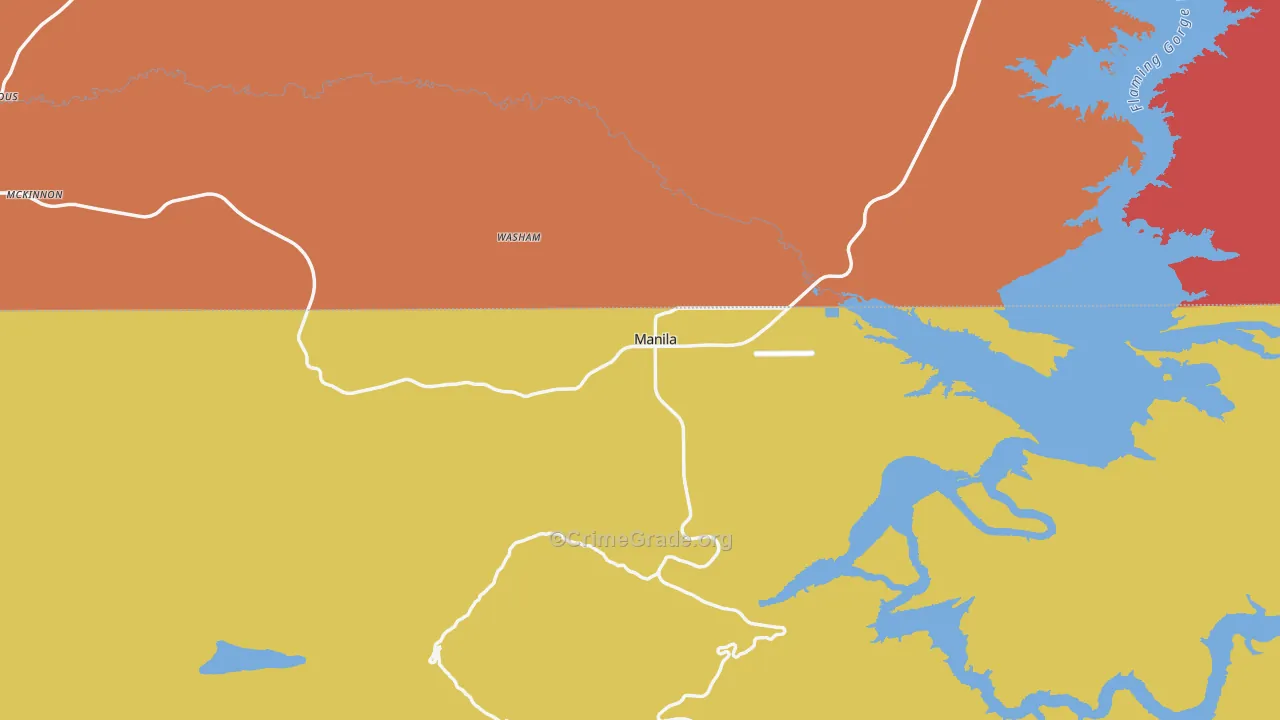 Manila, UT Map of Burglary Rates
