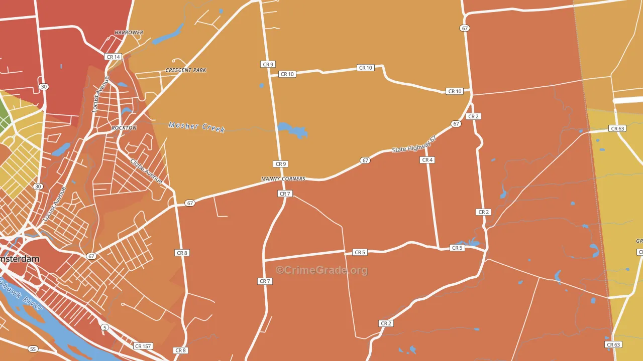 Manny Corners, NY Map of Burglary Rates