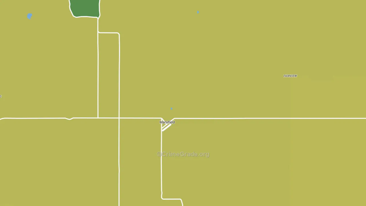Mansfield, WA Map of Burglary Rates