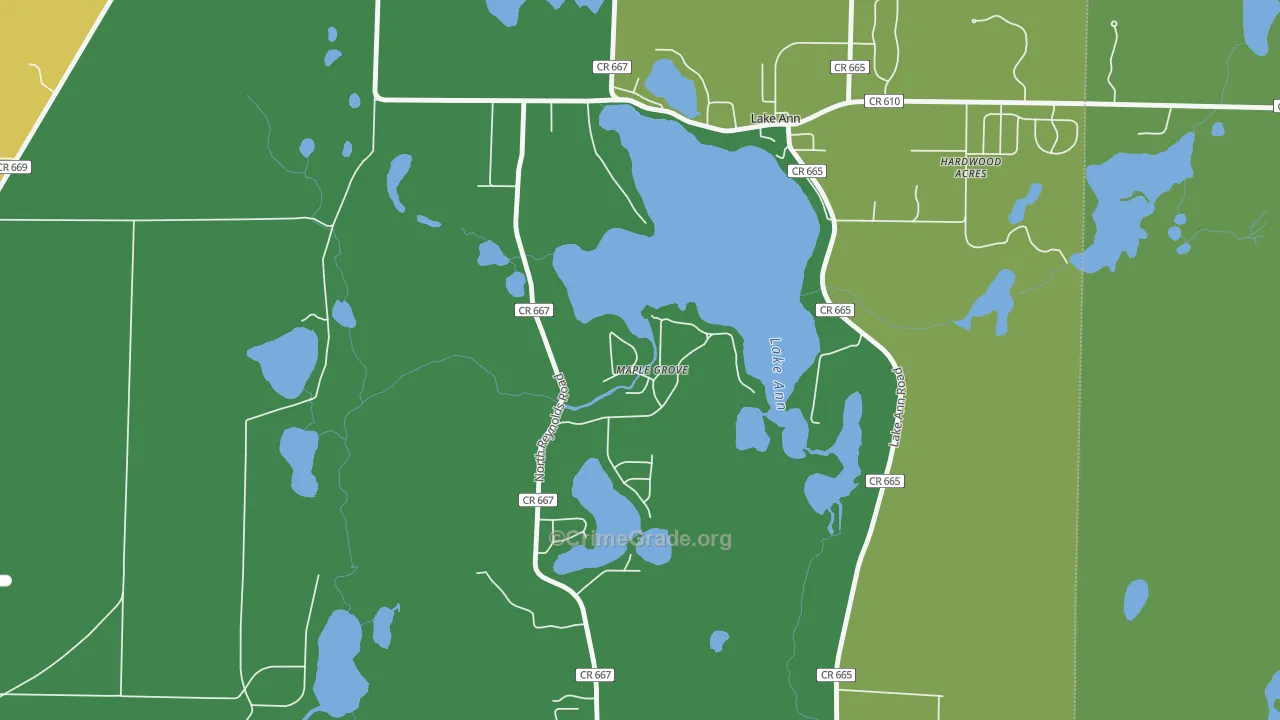 Maple Grove, MI Map of Burglary Rates