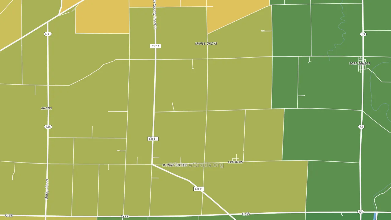 Maple Grove, OH Map of Burglary Rates