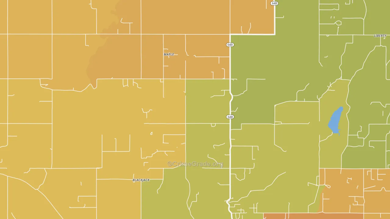 Maple, OK Map of Burglary Rates