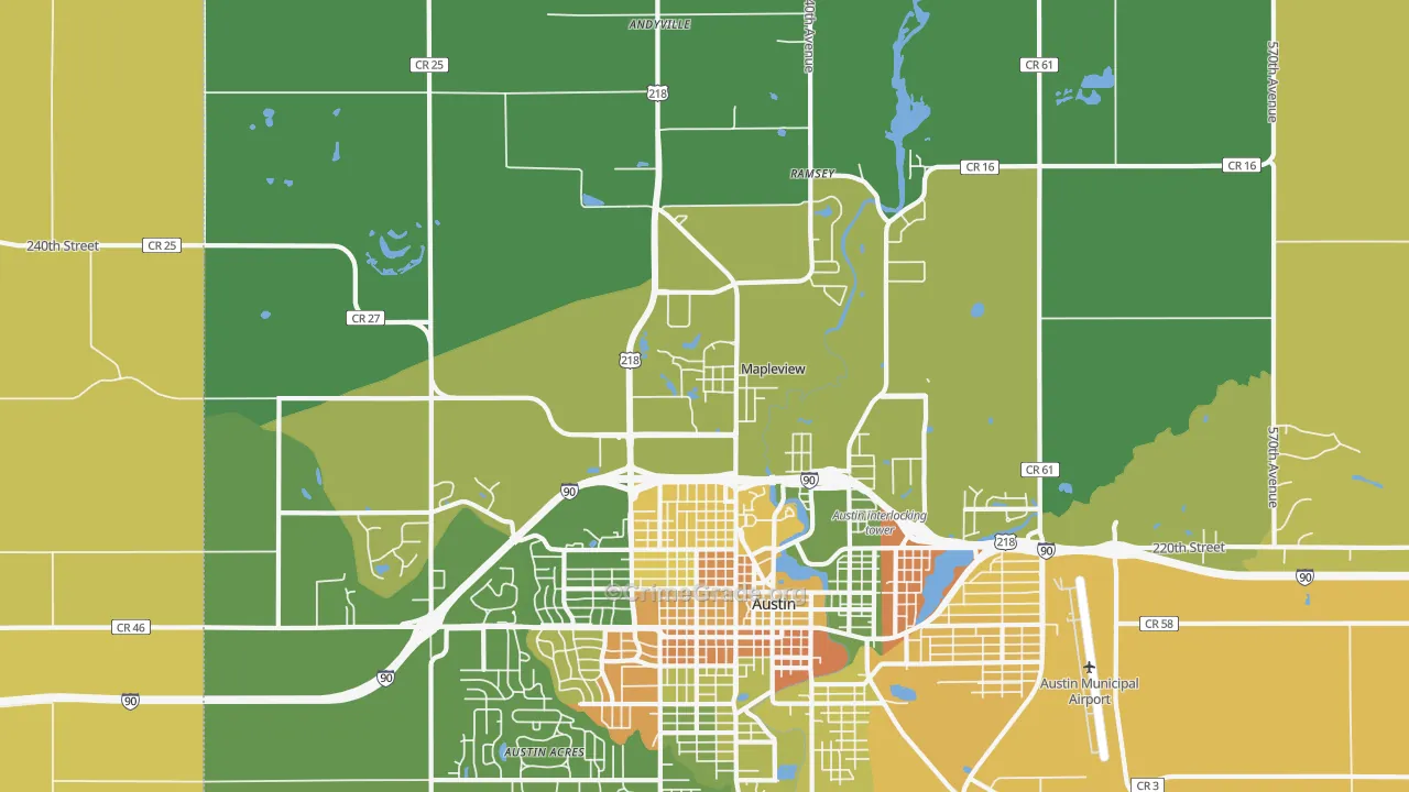 Mapleview, MN Map of Burglary Rates