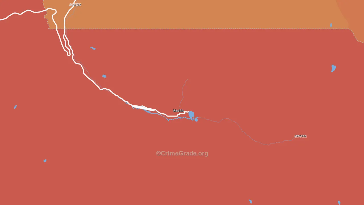 Marble, CO Map of Burglary Rates