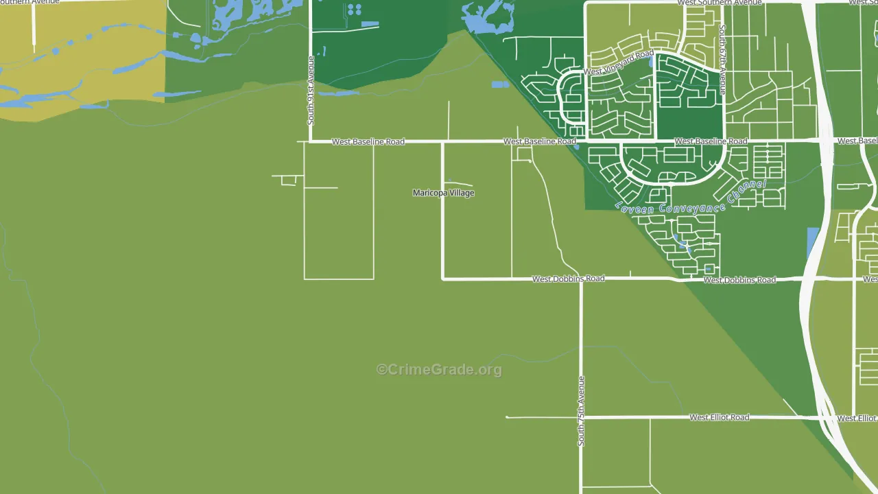 Maricopa Colony, AZ Map of Burglary Rates