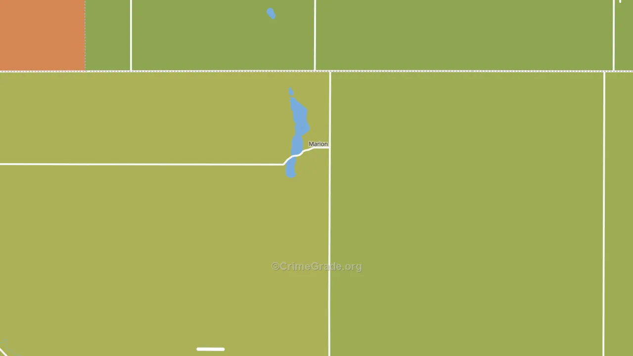 Marion, ND Map of Burglary Rates