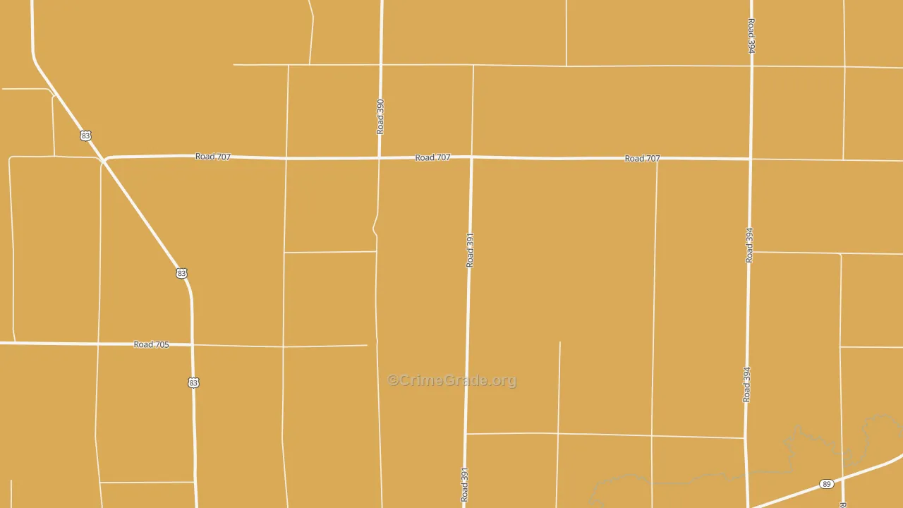 Marion, NE Map of Burglary Rates