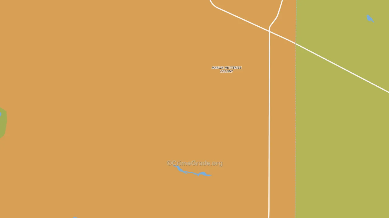 Marlin, WA Map of Burglary Rates