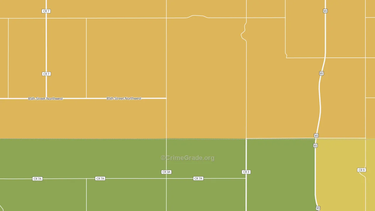 Marmon, ND Map of Burglary Rates