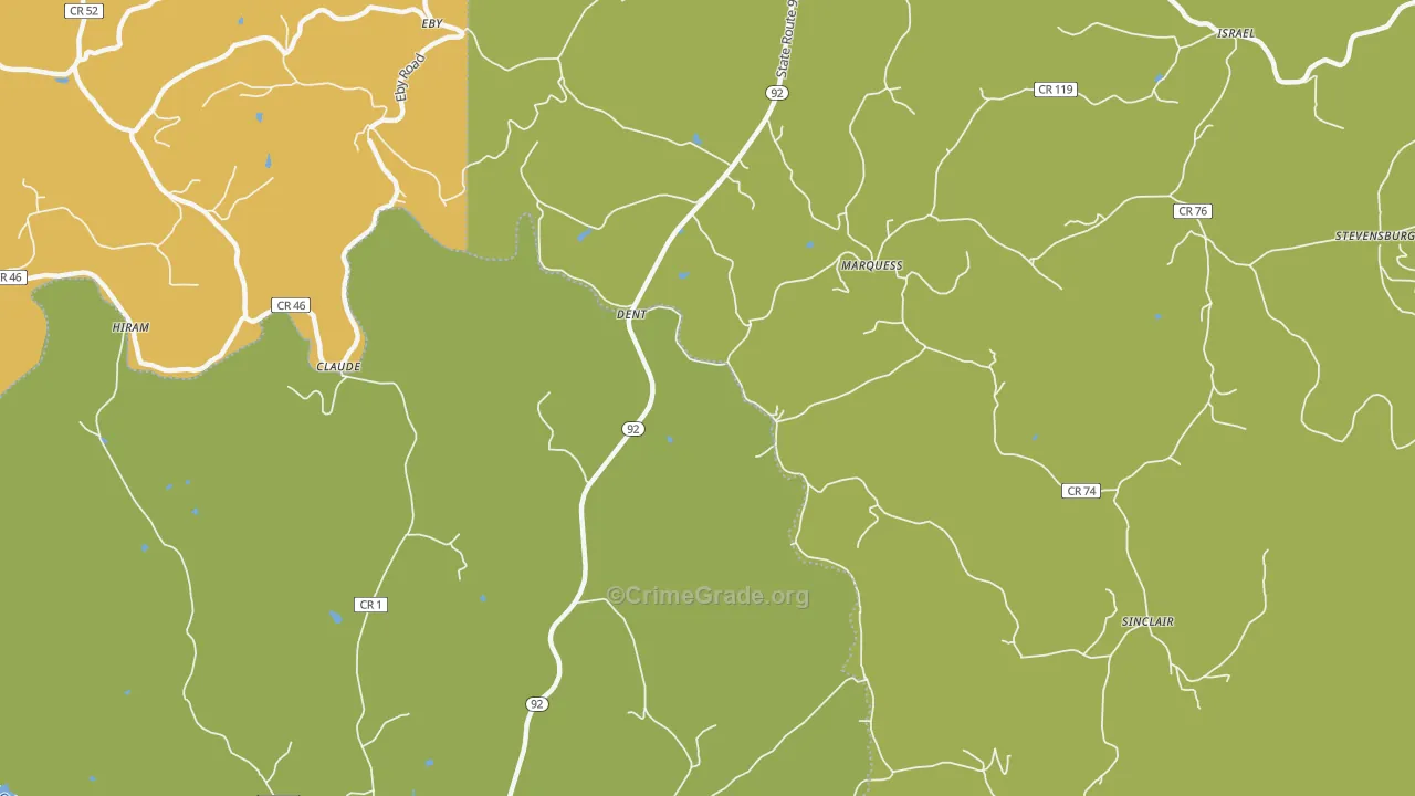 Marquess, WV Map of Burglary Rates