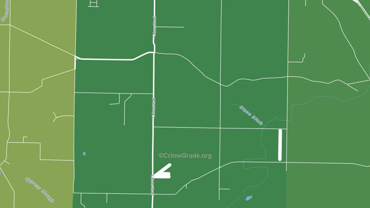 Marrs Center, IN Map of Burglary Rates