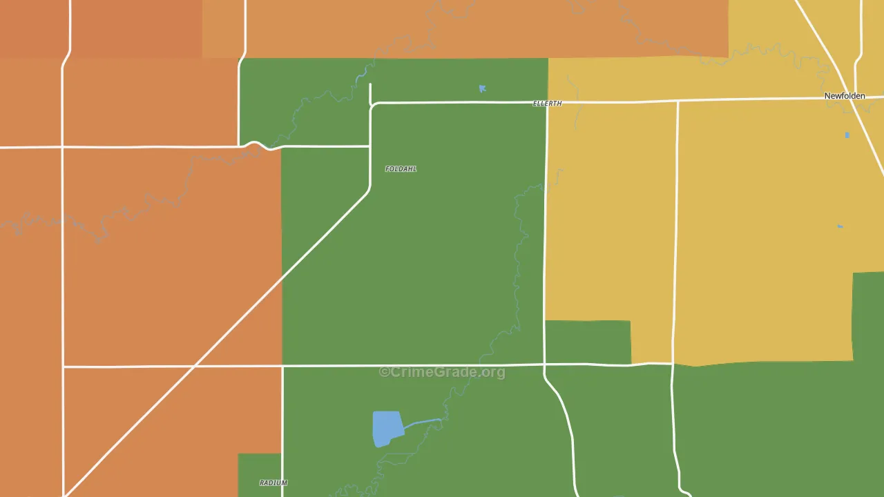 Marshall County, MN Map of Burglary Rates