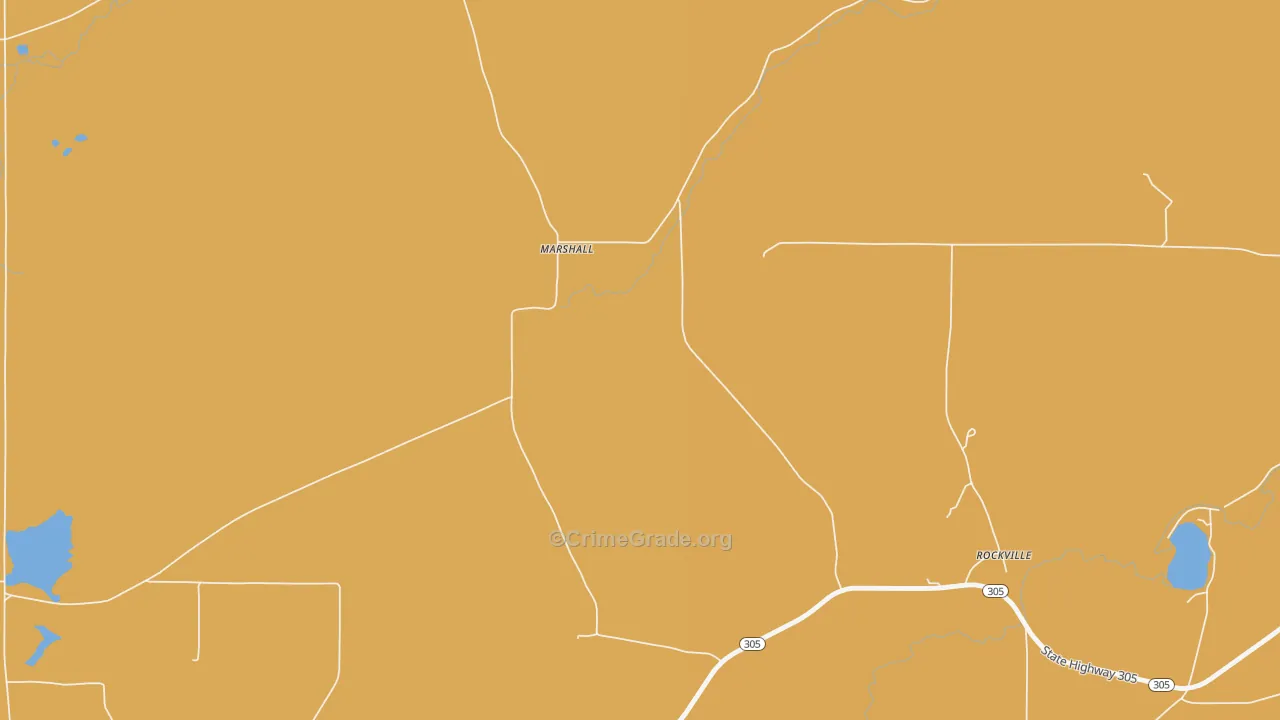 Marshall, NY Map of Burglary Rates