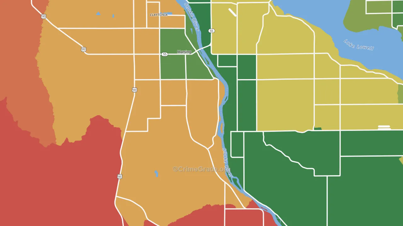 Marsing, ID Map of Burglary Rates