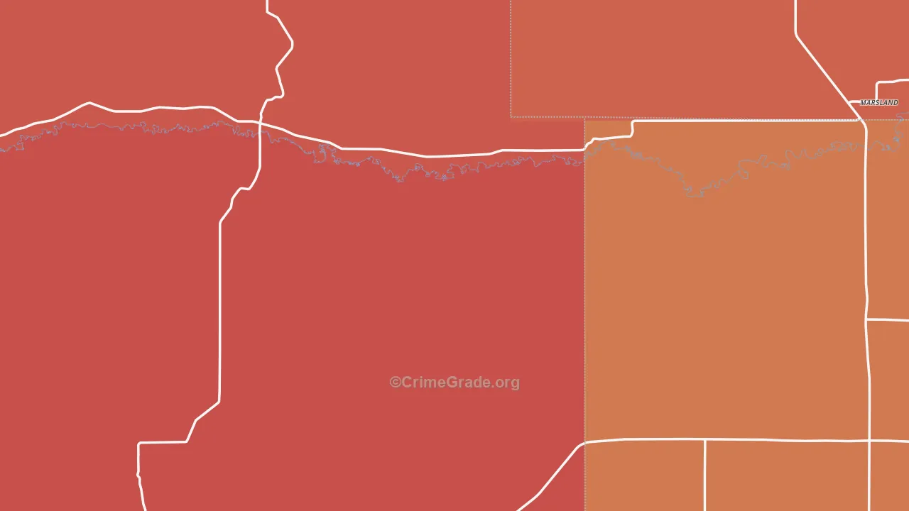 Marsland, NE Map of Burglary Rates