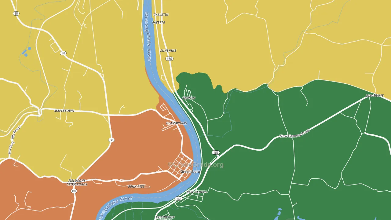 Martin, PA Map of Burglary Rates