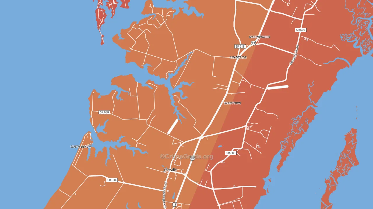 Martins Siding, VA Map of Burglary Rates