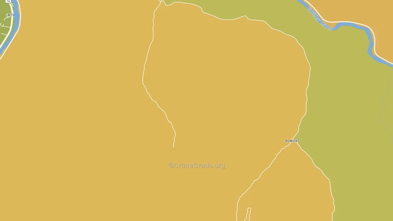 Marvel, WV Map of Burglary Rates