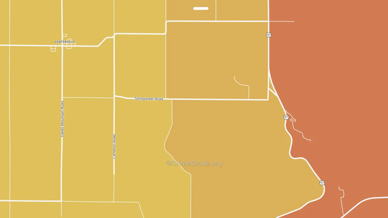 Maryhill, WA Map of Burglary Rates